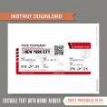 Editable Airplane Boarding Pass (Red)